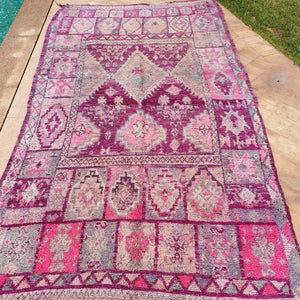 RAND | 13'6x7 Ft | 4x2,2 m | Moroccan VINTAGE Colorful Rug | 100% wool handmade - OunizZ