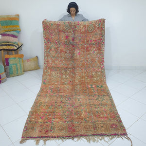 RASQ | 9'7x4'6 Ft | 3x1,4 m | Moroccan VINTAGE Colorful Rug | 100% wool handmade - OunizZ
