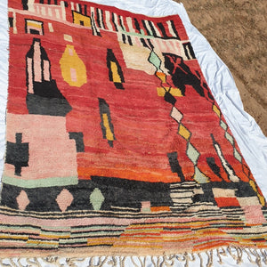 RAWNA| Boujaad Rug 13'2x9'5 Ft | 4x3 m | 100% wool handmade in Morocco - OunizZ