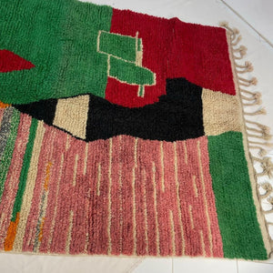 REBROKA | 9'9x6'8 Ft | 3x2 m | Moroccan Colorful Rug | 100% wool handmade - OunizZ
