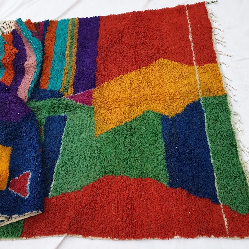 RISHA | 10'3x6'8 Ft | 315x206 cm | Moroccan Colorful Rug | 100% wool handmade - OunizZ