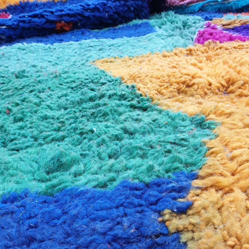 RISHA | 10'3x6'8 Ft | 315x206 cm | Moroccan Colorful Rug | 100% wool handmade - OunizZ