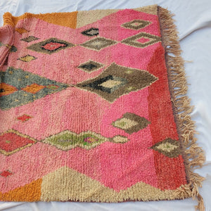 ROSA | 8x5'6 Ft | 2,5x1,7 m | Moroccan Colorful Rug | 100% wool handmade - OunizZ