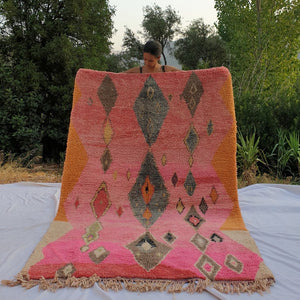 ROSA | 8x5'6 Ft | 2,5x1,7 m | Moroccan Colorful Rug | 100% wool handmade - OunizZ