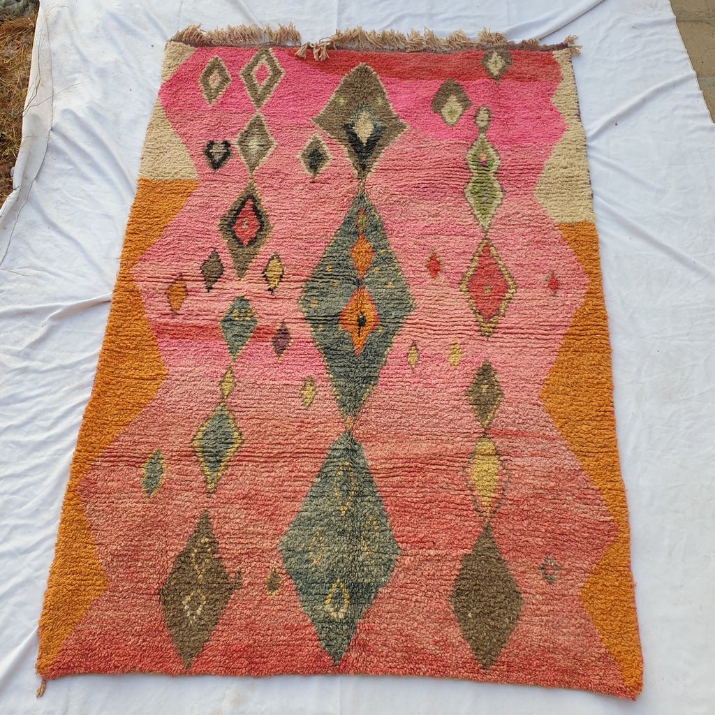 ROSA | 8x5'6 Ft | 2,5x1,7 m | Moroccan Colorful Rug | 100% wool handmade - OunizZ