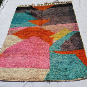 RUWEN | 7x5 Ft | 2,5x1,5 m | Moroccan Colorful Rug | 100% wool handmade - OunizZ