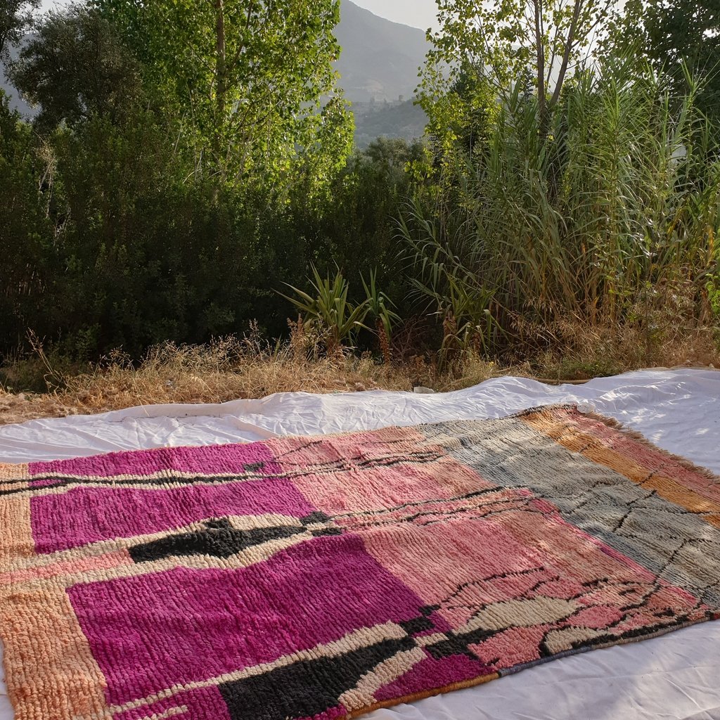 RWISSA | 9'9x6 Ft | 3x2 m | Moroccan Colorful Rug | 100% wool handmade - OunizZ