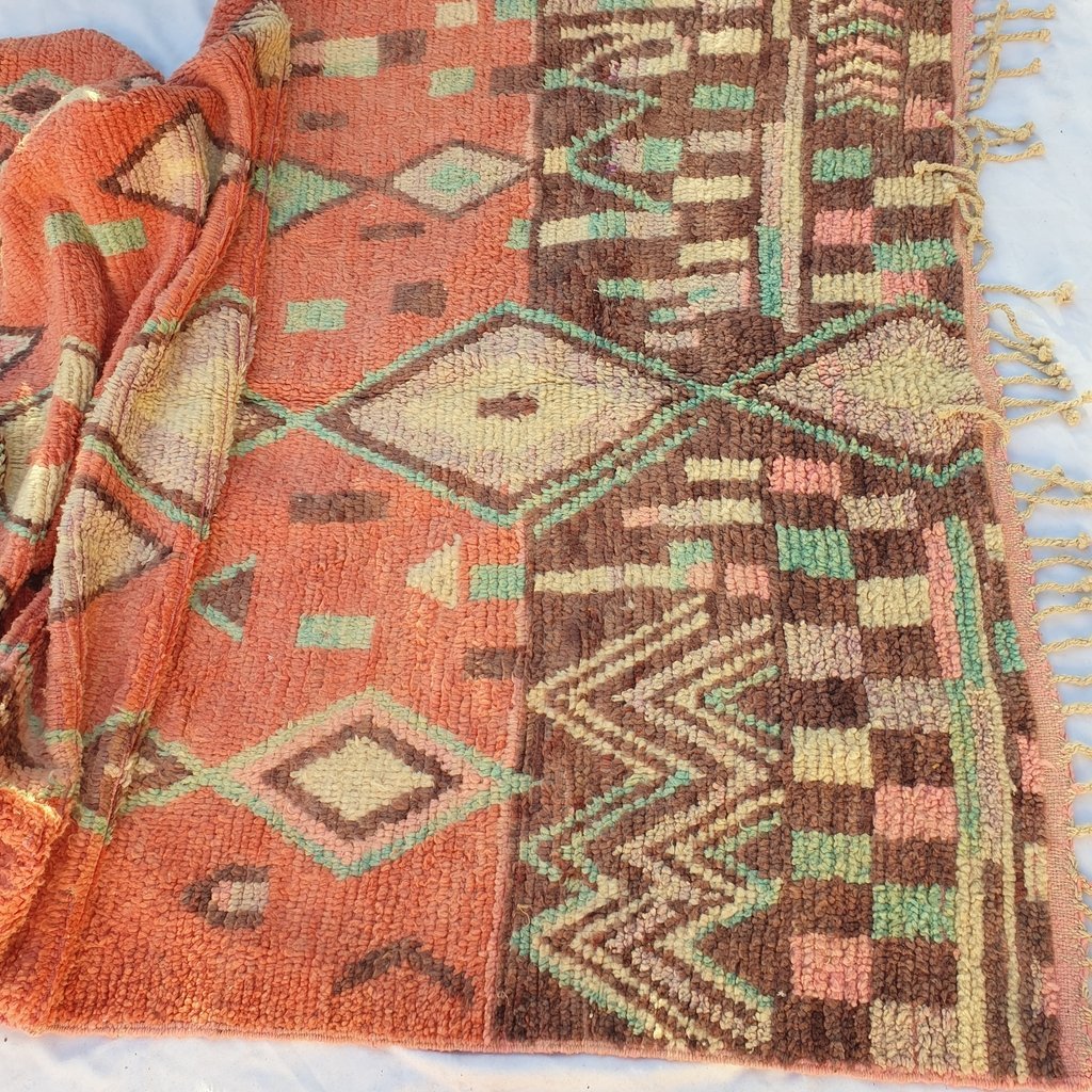 RWIZA | 8x5'5 Ft | 2,4x1,7 m | Moroccan Colorful Rug | 100% wool handmade - OunizZ
