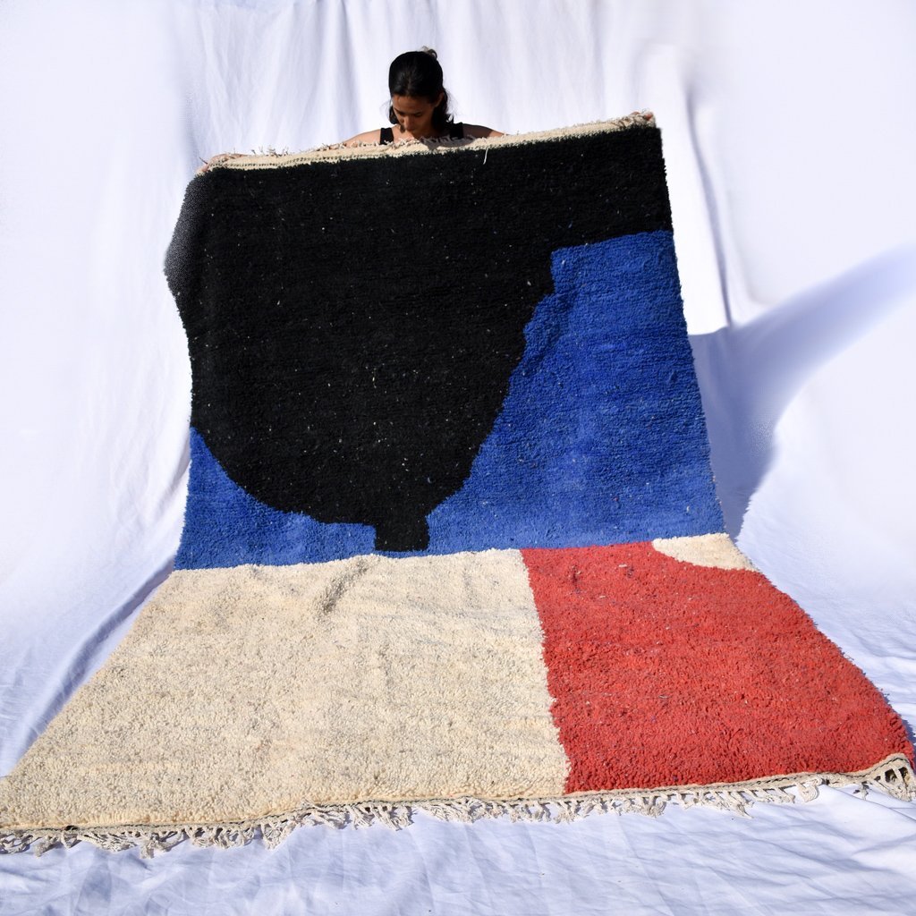 SAADIA | 10x6 Ft | 3x2 m | Moroccan Colorful Rug | 100% wool handmade - OunizZ