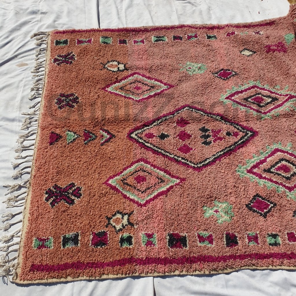 SABAH | 10'3x6'6 Ft | 315x201 cm | Moroccan Vintage style Rug | 100% wool handmade - OunizZ