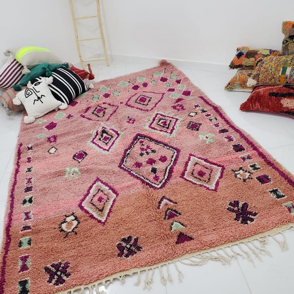 SABAH | 10'3x6'6 Ft | 315x201 cm | Moroccan Vintage style Rug | 100% wool handmade - OunizZ