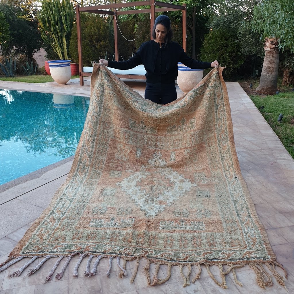 SABY | 9x6'3 Ft | 2,71x1,93 m | Moroccan VINTAGE Colorful Rug | 100% wool handmade - OunizZ