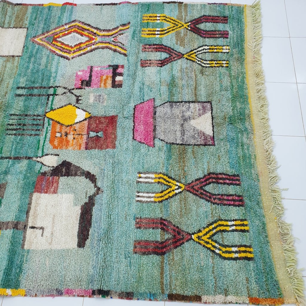 SADIKA | 9x7 Ft | 2,72x2,09 m | Moroccan Colorful Rug | 100% wool handmade - OunizZ
