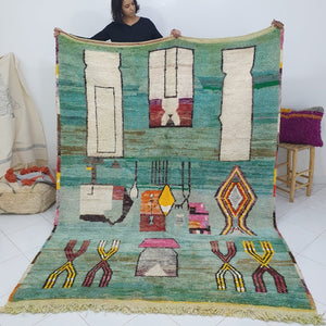 SADIKA | 9x7 Ft | 2,72x2,09 m | Moroccan Colorful Rug | 100% wool handmade - OunizZ