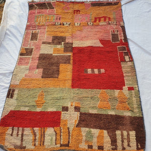 SAHRA | 8'6x5 Ft | 2,6x1,6 m | Moroccan Colorful Rug | 100% wool handmade - OunizZ