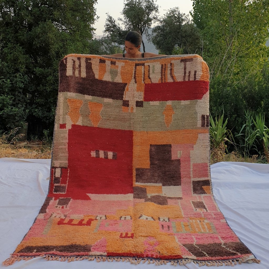 SAHRA | 8'6x5 Ft | 2,6x1,6 m | Moroccan Colorful Rug | 100% wool handmade - OunizZ