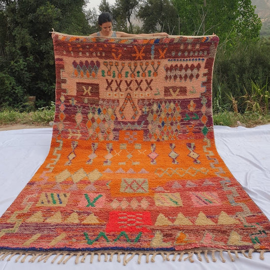 SALMIA | 10x7 Ft | 3x2 m | Moroccan Colorful Rug | 100% wool handmade - OunizZ