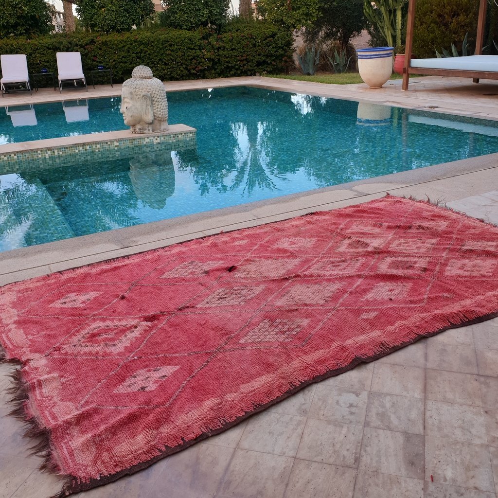 SALYN | 9'8x5'7 Ft | 3x1,73 m | Moroccan VINTAGE Colorful Rug | 100% wool handmade - OunizZ