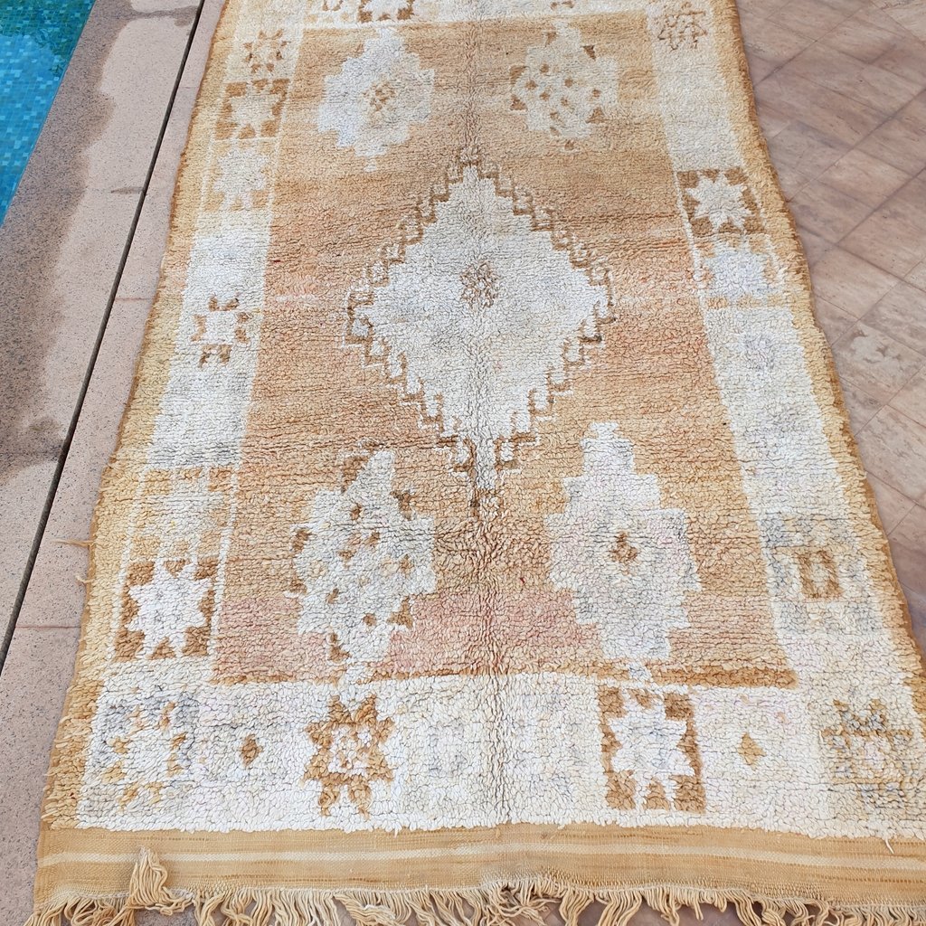 SAMHA | 11'2x5'8 Ft | 3,4x1,76 m | Moroccan VINTAGE Colorful Rug | 100% wool handmade - OunizZ