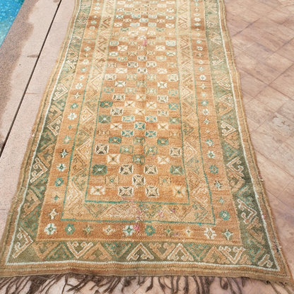 SAMRA | 10'5x5'2 Ft | 3,2x1,60 m | Moroccan VINTAGE Colorful Rug | 100% wool handmade - OunizZ