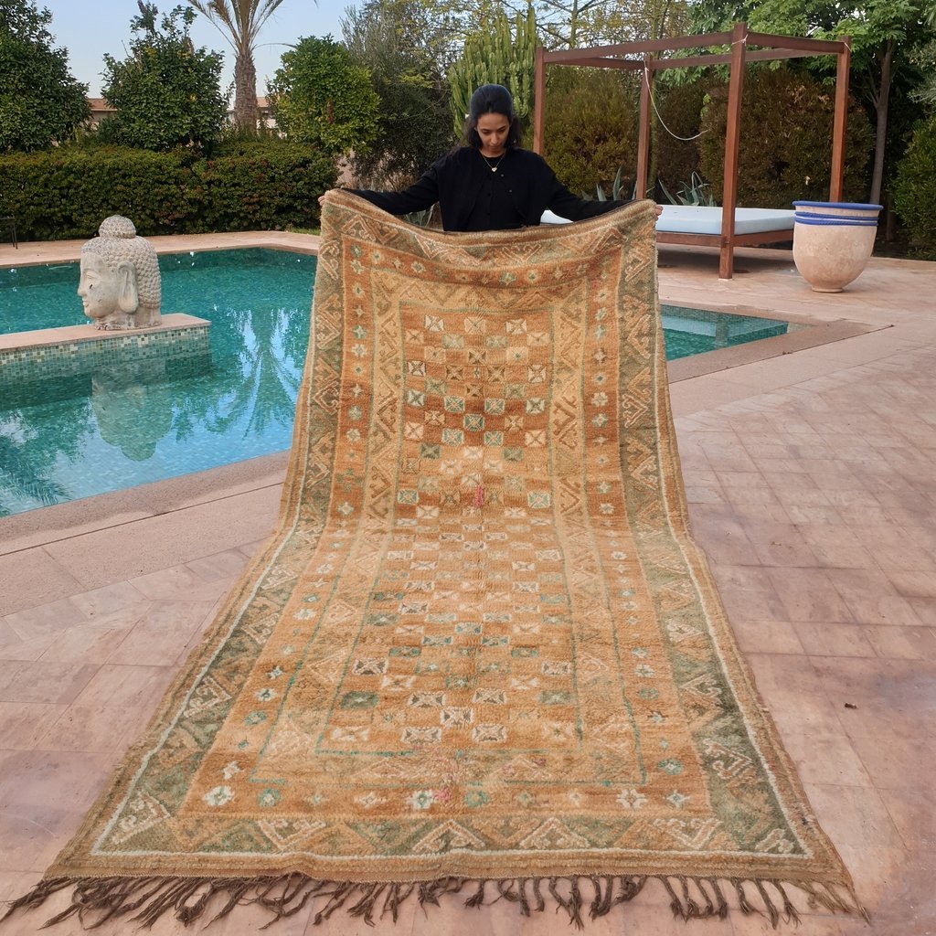 SAMRA | 10'5x5'2 Ft | 3,2x1,60 m | Moroccan VINTAGE Colorful Rug | 100% wool handmade - OunizZ