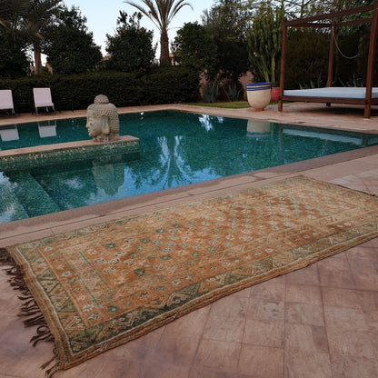 SAMRA | 10'5x5'2 Ft | 3,2x1,60 m | Moroccan VINTAGE Colorful Rug | 100% wool handmade - OunizZ