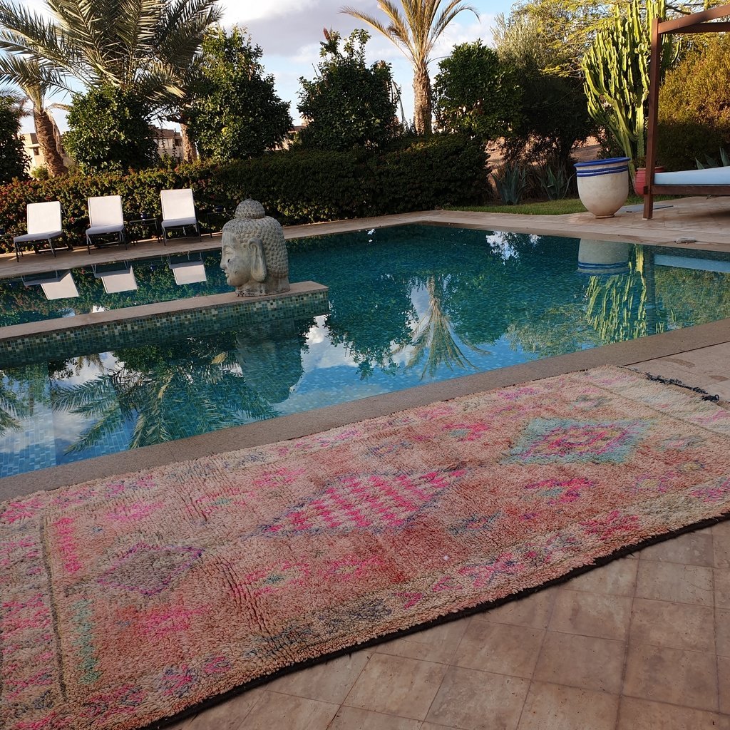 SAMRE | 10x5'2 Ft | 3x1,6 m | Moroccan VINTAGE Colorful Rug | 100% wool handmade - OunizZ