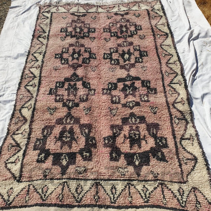 SANDIA | 10'2x6'5 Ft | 312x198 cm | Moroccan Vintage style Rug | 100% wool handmade - OunizZ