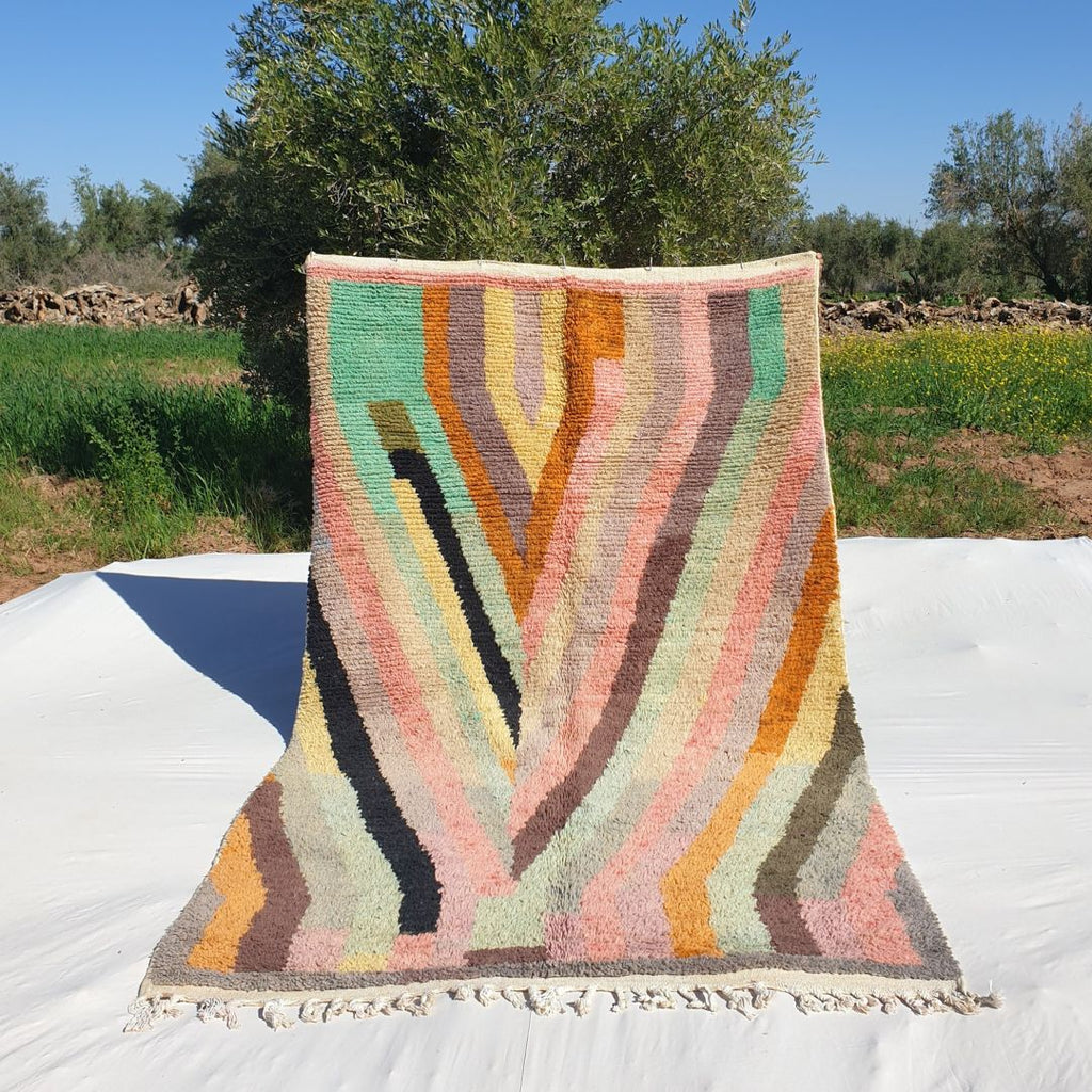 Sardia- MOROCCAN RUG 5x8 BOUJAAD Authentic Berber Rug | Handmade Bedroom Carpet | 8'9x5'3 Ft | 2,70x1,63 m - OunizZ