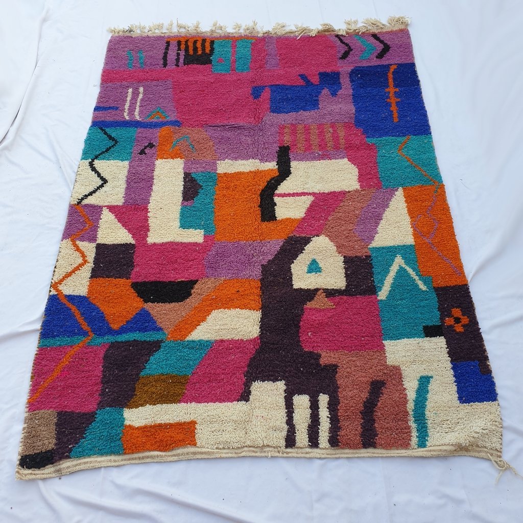 SBIHA | 9x6'3 Ft | 274x193 m | Moroccan Colorful Rug | 100% wool handmade - OunizZ
