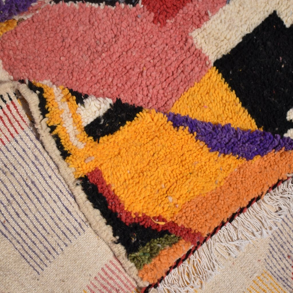 SBILICH | 9'5x7 Ft | 3x2 m | Moroccan Colorful Rug | 100% wool handmade - OunizZ