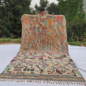 SEHRRA | 9'8x6 Ft | 3x2 m | Moroccan Colorful Rug | 100% wool handmade - OunizZ