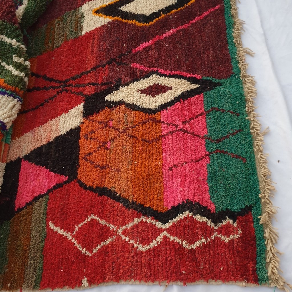 SHABHA | 8x6 Ft | 2,5x1,8 m | Moroccan Colorful Rug | 100% wool handmade - OunizZ