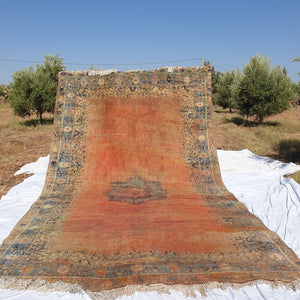SHILUM | 16'4x9,5 Ft | 5x2,90 m | Moroccan VINTAGE Rabat Rug | 100% wool handmade - OunizZ