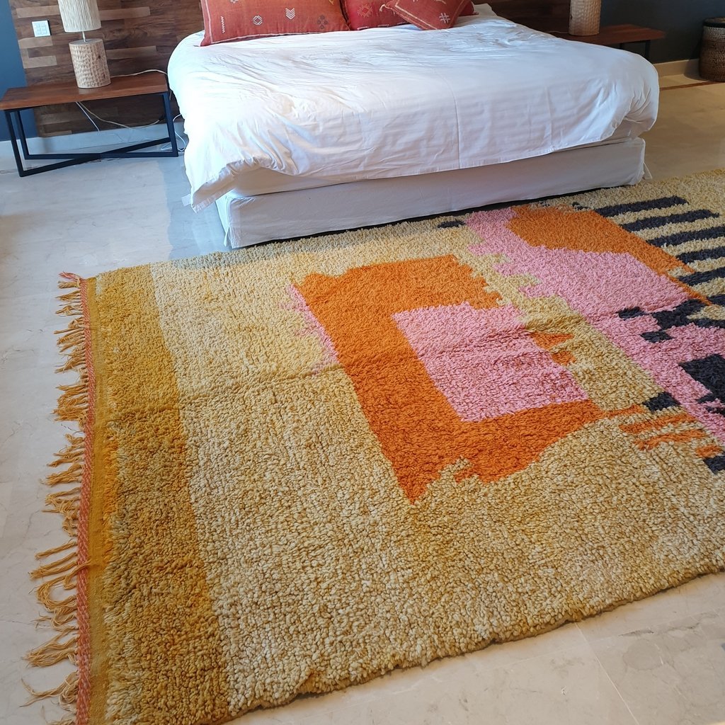 SIBERGSEN | 10'2x7'2 Ft | 3,11x2,18 m | Moroccan Colorful Rug | 100% wool handmade - OunizZ
