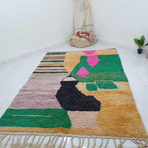 SIBRIK | 10x6'6 Ft | 3x2 m | Moroccan Colorful Rug | 100% wool handmade - OunizZ