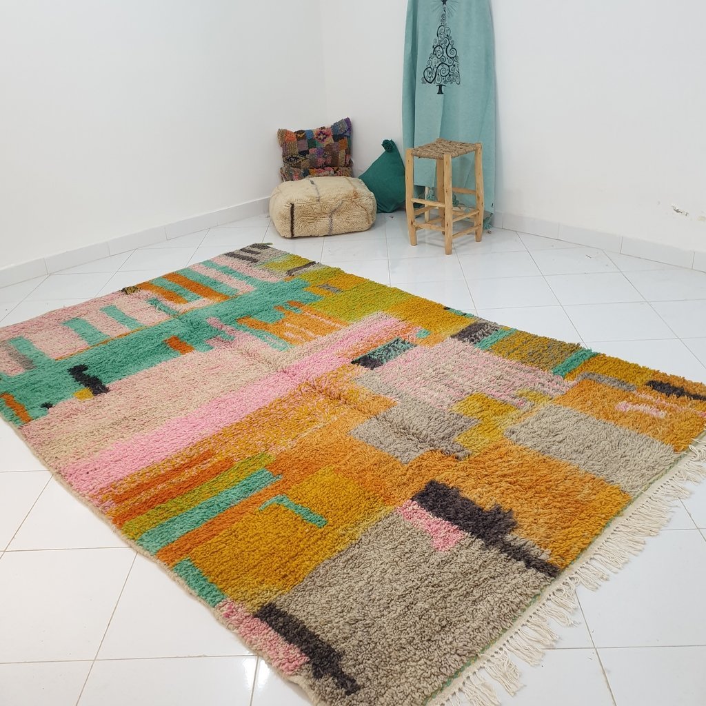 SIGRANI | 9'8x6'4 Ft | 300x194 cm | Moroccan Colorful Rug | 100% wool handmade - OunizZ