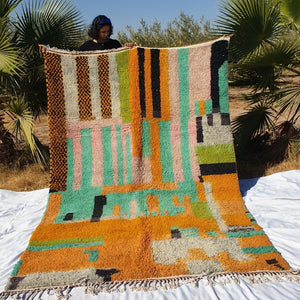 SIGRINA | 10'2x6'5 Ft | 3x2 m | Moroccan Colorful Rug | 100% wool handmade - OunizZ