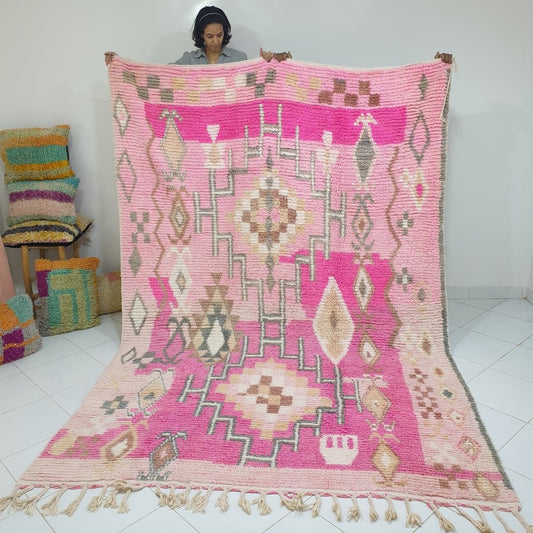 SIKAR | 10'4x7'1 Ft | 3,17x2,17 m | Moroccan Vintage style Rug | 100% wool handmade - OunizZ