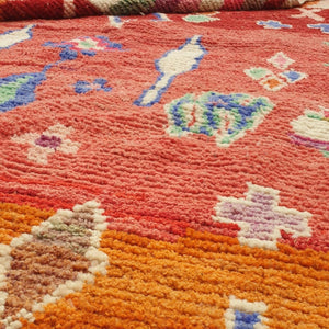 SILYA | 10x6'5 Ft | 3x2 m | Moroccan Colorful Rug | 100% wool handmade - OunizZ