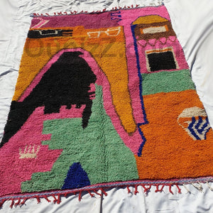 SIMARO | 7x9'5 Ft | 290x214 cm | Moroccan Colorful Rug | 100% wool handmade - OunizZ