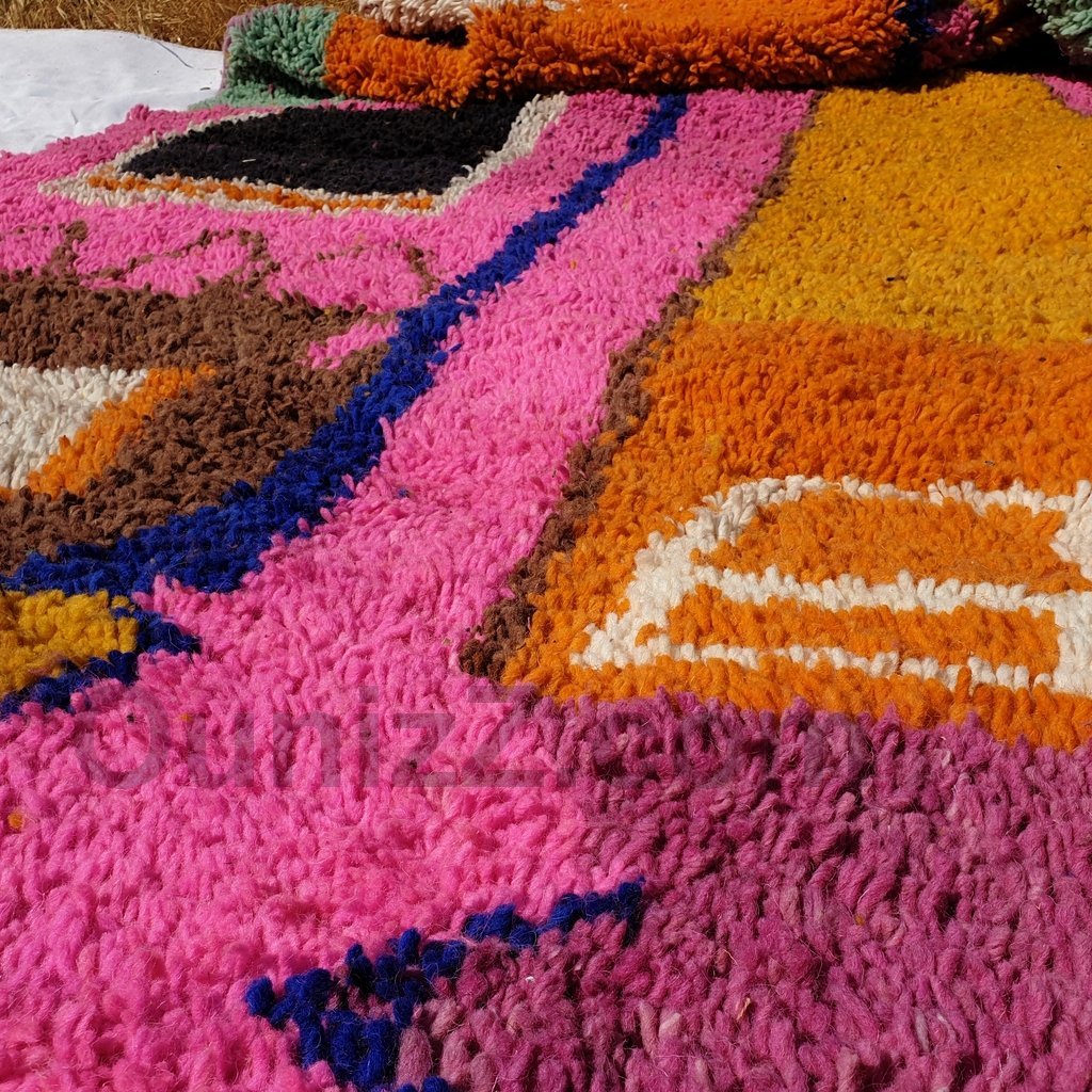 SIMARO | 7x9'5 Ft | 290x214 cm | Moroccan Colorful Rug | 100% wool handmade - OunizZ