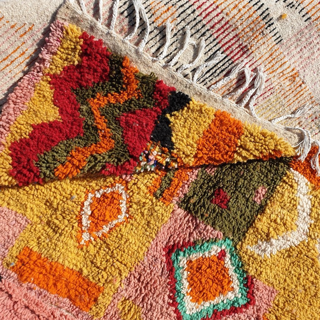 SIMGNIN | 8'8x6'8 Ft | 268x208 cm | Moroccan Colorful Rug | 100% wool handmade - OunizZ