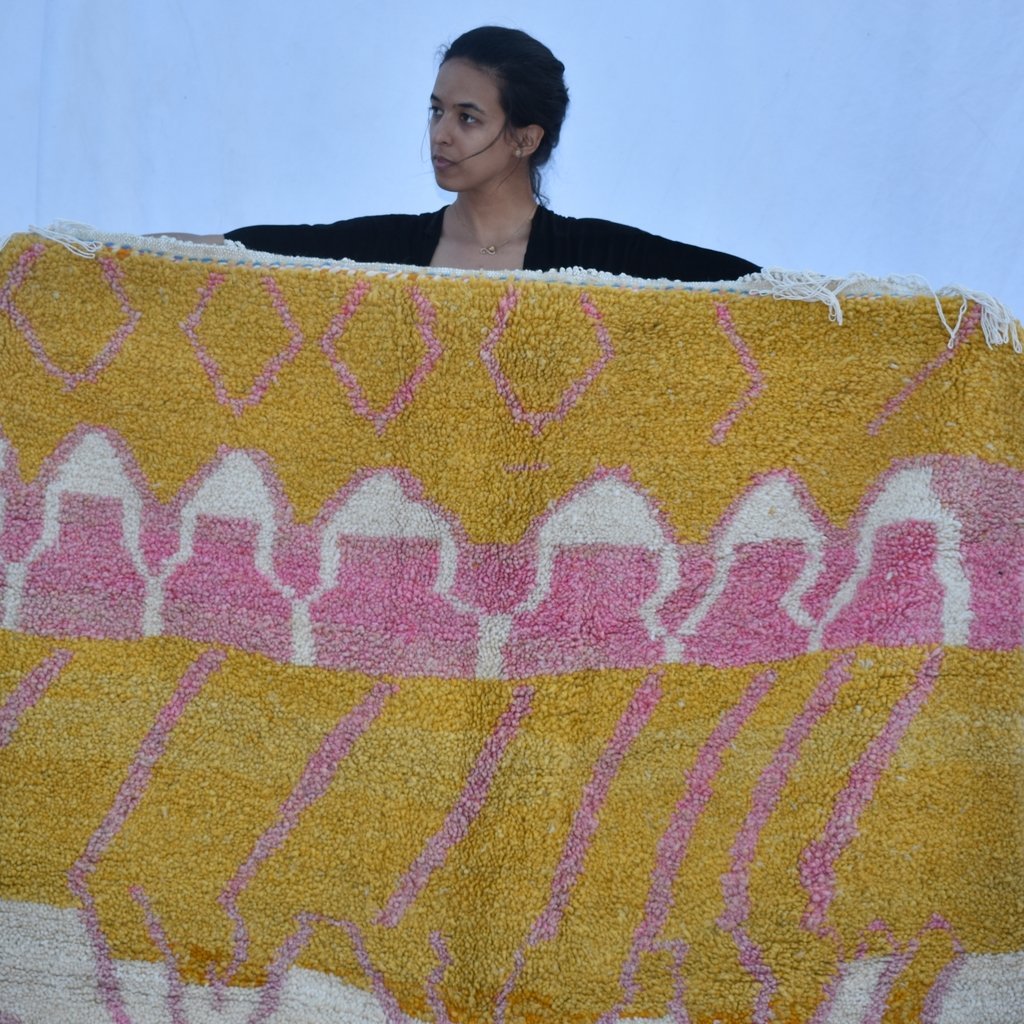 SIMIDELINA | 8x5 Ft | 2,5x1,5 m | Moroccan Colorful Rug | 100% wool handmade - OunizZ