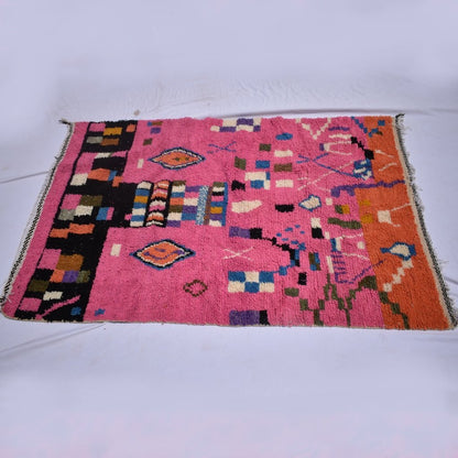 SIMIKNARI | 8x5 Ft | 2,5x1,7 m | Moroccan Colorful Rug | 100% wool handmade - OunizZ