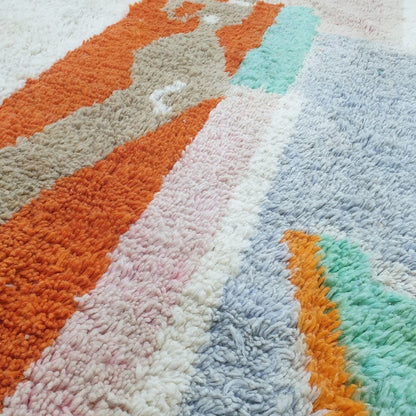 SIMISOUDA | 10'5x6'5 Ft | 3,20x2,00 m | Moroccan Colorful Rug | 100% wool handmade - OunizZ