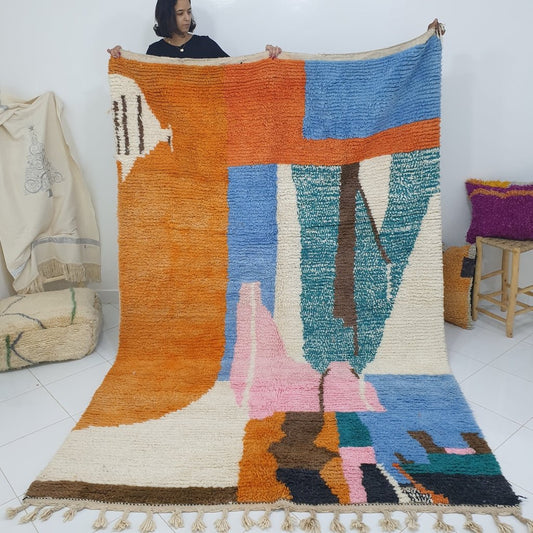 SIMISOUDA | 9'9x6'6 Ft | 3x2 m | Moroccan Colorful Rug | 100% wool handmade - OunizZ