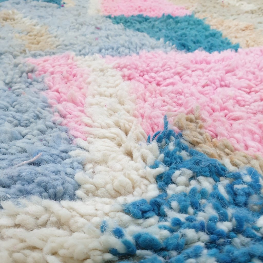 SIMISOUFA | 10x6'8 Ft | 3x2 m | Moroccan Colorful Rug | 100% wool handmade - OunizZ