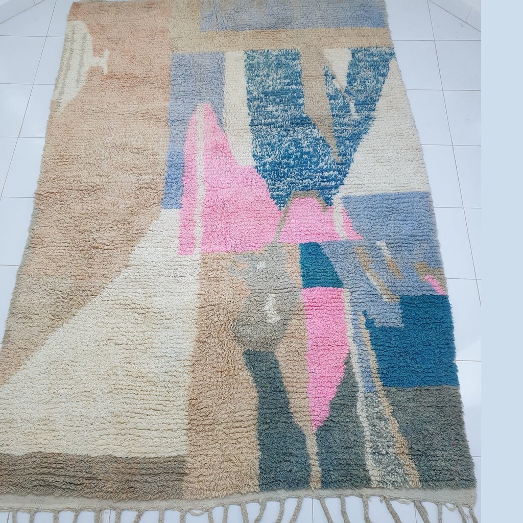 SIMISOUFA | 10x6'8 Ft | 3x2 m | Moroccan Colorful Rug | 100% wool handmade - OunizZ