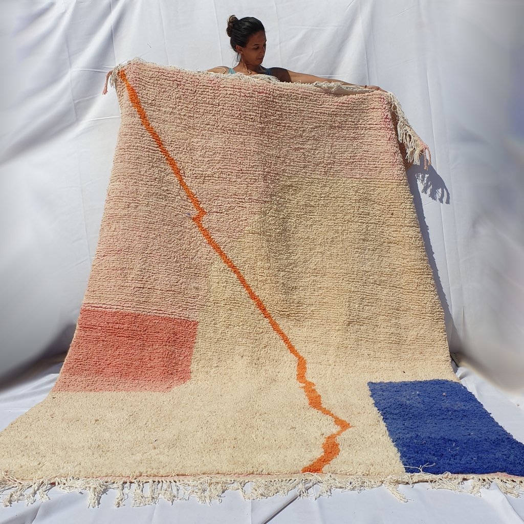 SIMITOUIBA | 9'5x6'5 Ft | 3x2 m | Moroccan Colorful Rug | 100% wool handmade - OunizZ